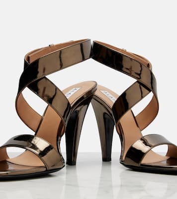 Sandalen aus Metallic-Leder | Alaïa