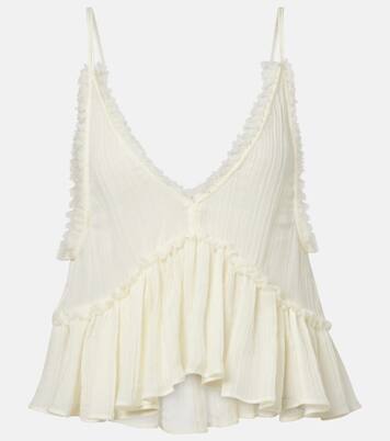 Ruffled cotton camisole top | The Attico