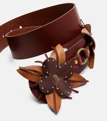 Aska floral-appliqué leather belt | Isabel Marant