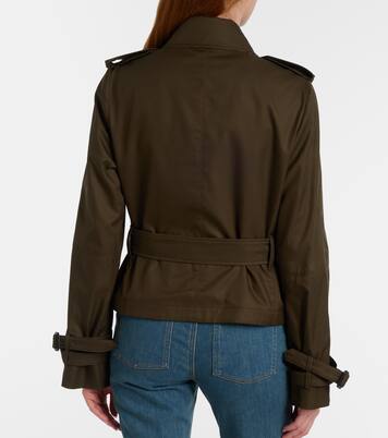 Cropped cotton gabardine trench jacket | Burberry