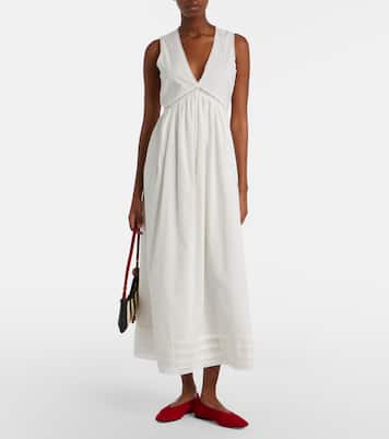 Fiora cotton lace midi dress | Faithfull