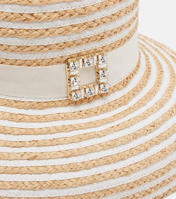 Très Vivier striped raffia sun hat | Roger Vivier