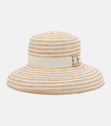 Très Vivier striped raffia sun hat | Roger Vivier