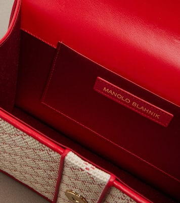 Maycap raffia-effect clutch | Manolo Blahnik