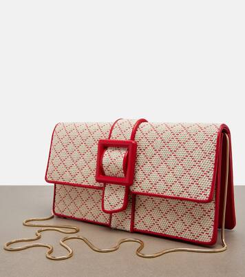 Maycap raffia-effect clutch | Manolo Blahnik