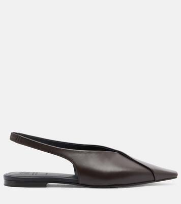 Leather slingback flats | Brunello Cucinelli