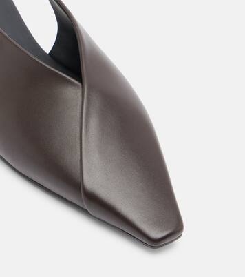 Leather slingback flats | Brunello Cucinelli