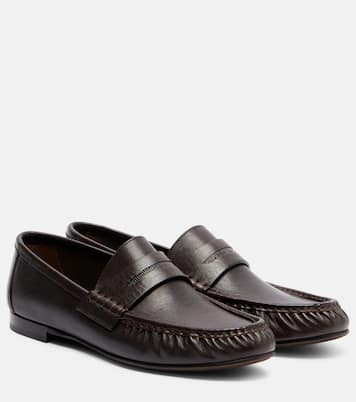 Monili leather penny loafers | Brunello Cucinelli
