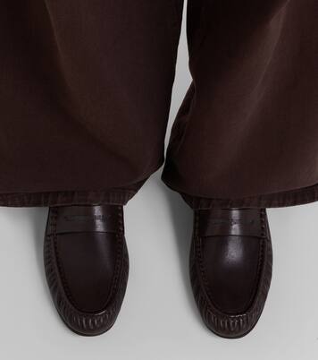 Monili leather penny loafers | Brunello Cucinelli
