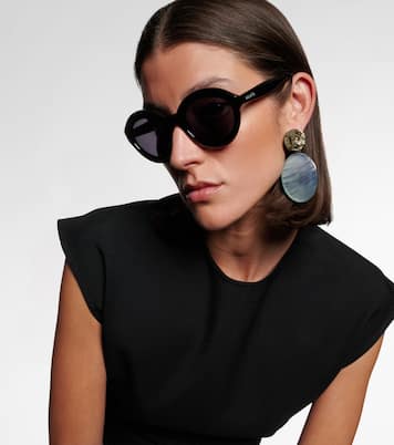 Lettering Logo round sunglasses | Alaïa