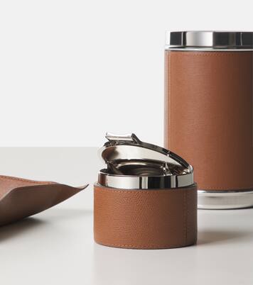 Colorado leather-trimmed ashtray | Giobagnara