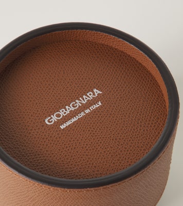 Colorado leather-trimmed ashtray | Giobagnara