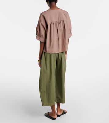 Weite Hose Sophia aus Baumwollpopeline | Velvet