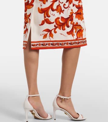Majolica silk-blend charmeuse midi dress | Dolce&Gabbana