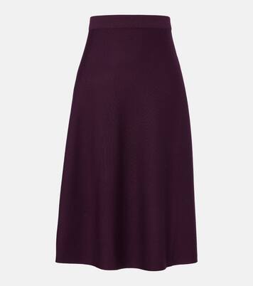 Virgin wool midi skirt | Jardin des Orangers