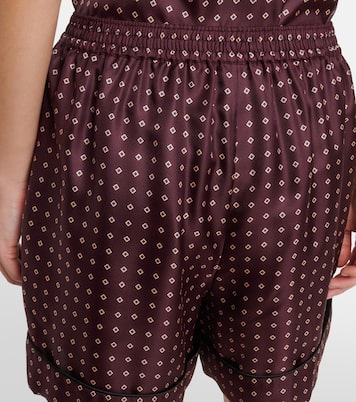 Printed silk satin shorts | Saint Laurent