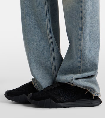 Runner leather-trimmed lace sneakers | Dolce&Gabbana