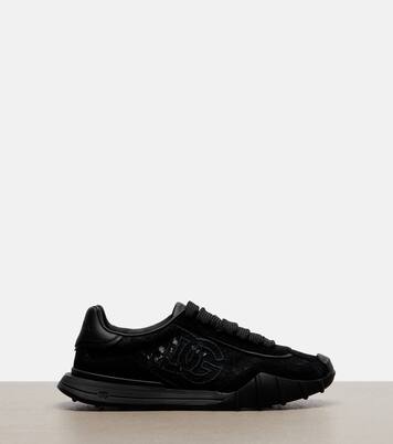 Runner leather-trimmed lace sneakers | Dolce&Gabbana