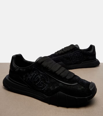 Runner leather-trimmed lace sneakers | Dolce&Gabbana