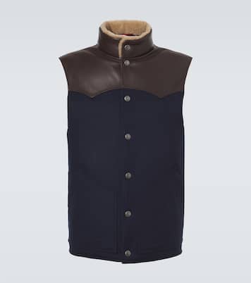 Weste aus Wolle mit Shearling | Brunello Cucinelli