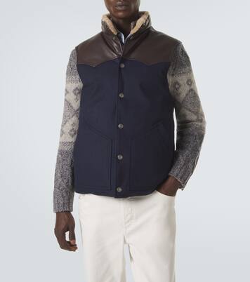 Weste aus Wolle mit Shearling | Brunello Cucinelli