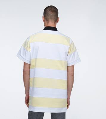 Camera printed striped polo shirt | Prada
