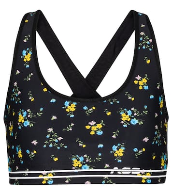 Cross-Back floral sports bra | Adam Selman Sport