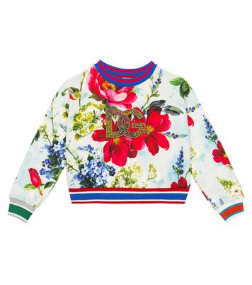 Sweat-shirt imprimé en coton à logo | Dolce&Gabbana Kids