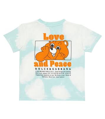 Bebé - camiseta de punto de algodón estampada | Dolce&Gabbana Kids