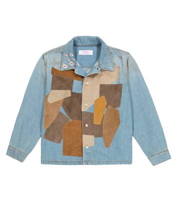 Denim and leather shirt | ERL Kids