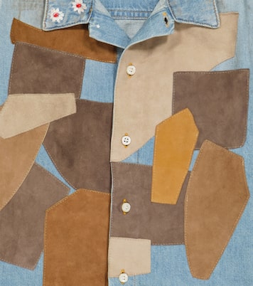 Denim and leather shirt | ERL Kids