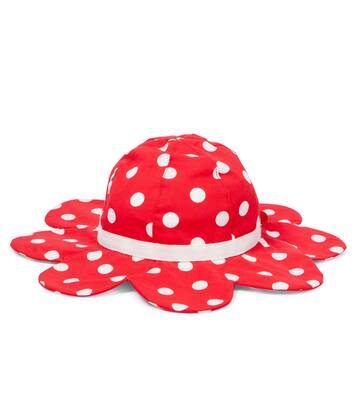 Polka-dot cotton poplin sun hat | Monnalisa
