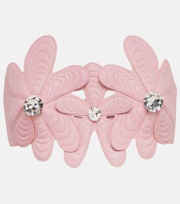 Bustier-Top Mussel Flower aus Leder | Area