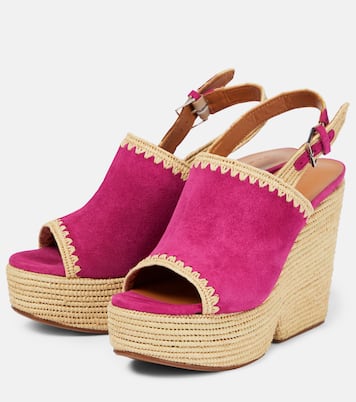 Damya suede wedge sandals | Clergerie