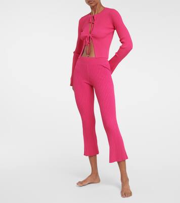 Cropped-Hose Atlas aus Rippstrick | Live The Process