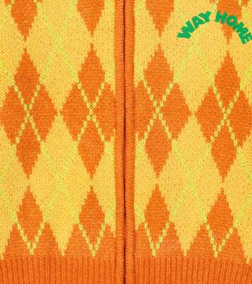 Argyle zip-up sweater | Jellymallow