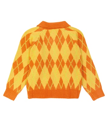 Argyle zip-up sweater | Jellymallow