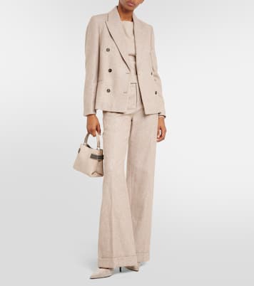 Blazer cruzado de mezcla de lana | Brunello Cucinelli