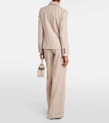 Blazer cruzado de mezcla de lana | Brunello Cucinelli