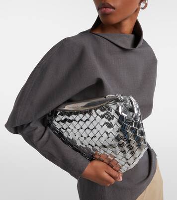 Sardine Intrecciato mirrored leather tote bag | Bottega Veneta