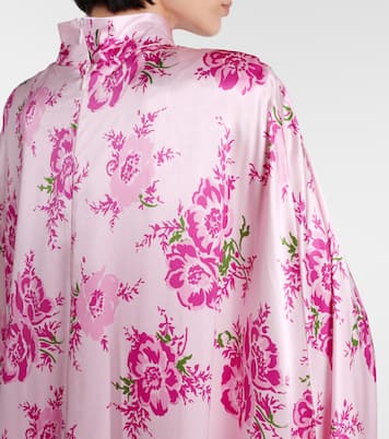 Robe longue en satin de soie à fleurs | Rodarte