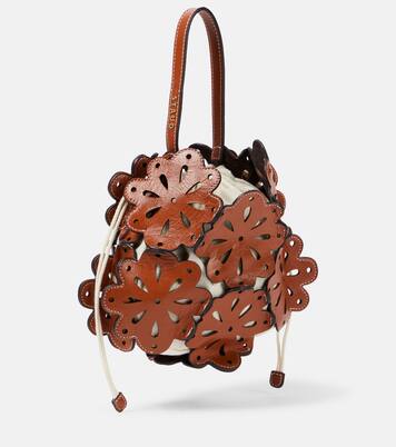 Flora leather bucket bag | Staud