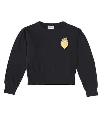 Teddy Bear cotton and wool sweater | Moschino Kids