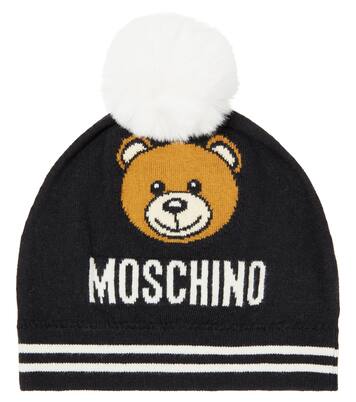 Teddy Bear cotton and wool beanie | Moschino Kids