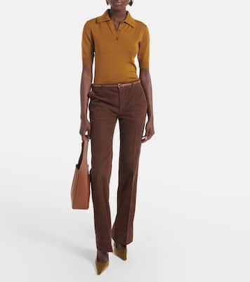 Cashmere, wool and silk polo shirt | Saint Laurent