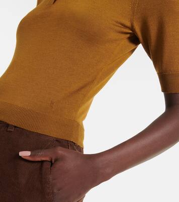 Cashmere, wool and silk polo shirt | Saint Laurent