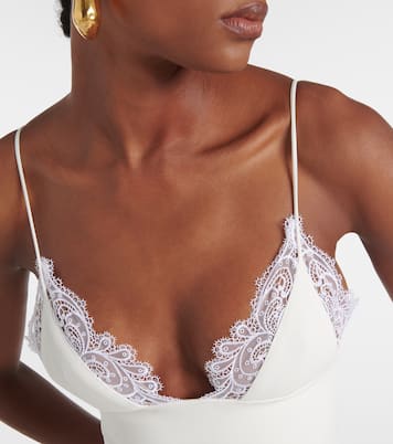 Bridal lace-trimmed gown | David Koma