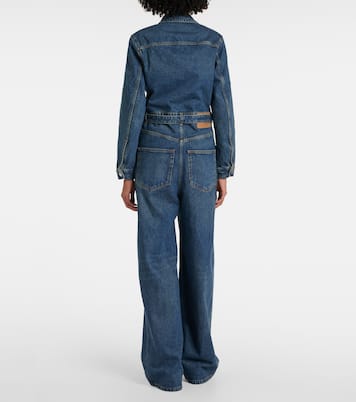 Belted denim jumpsuit | Prada