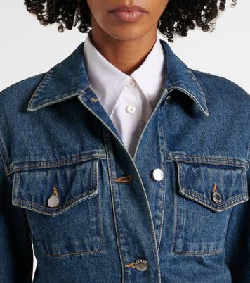 Belted denim jumpsuit | Prada