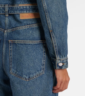 Belted denim jumpsuit | Prada